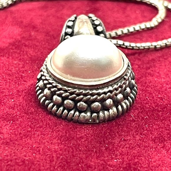 Sterling Thai Pearl Necklace - Picture 2 of 7